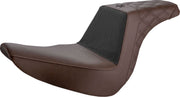 Saddlemen Brown Unknown Gripper Step Up Seat for 2018-2023 Harley-Davidson Softail Motorcycles #UN18-29-173BR