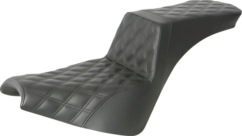 Saddlemen Tour Step-Up Front & Rear Lattice Stitched Seat For Harley-Davidson 2018-2025 Softail Street Bob FXBB/S & Standard FXST Models