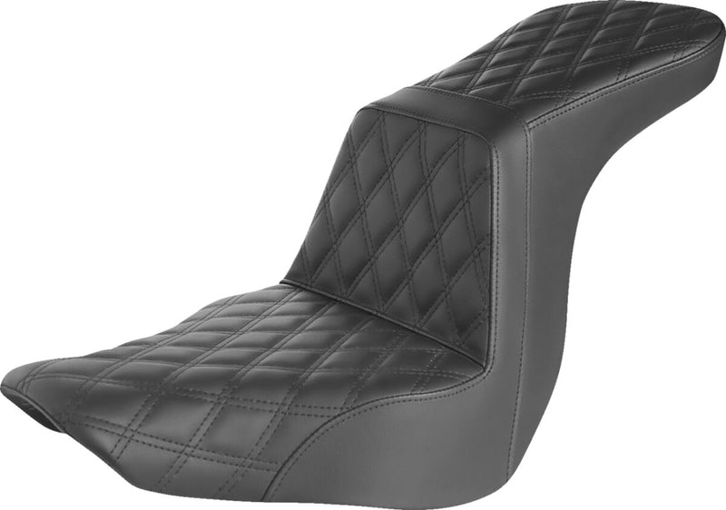 Saddlemen Tour Step-Up Front & Rear Lattice Stitched Seat For Harley-Davidson 2018-2025 Softail Low Rider FXLR/FXLRS/FXLRST & Sport Glide FLSB Models