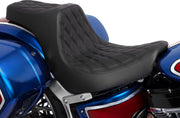 Drag Specialties Seats Predator III Seat Black 2-Up Seat Vinyl #0802-1491