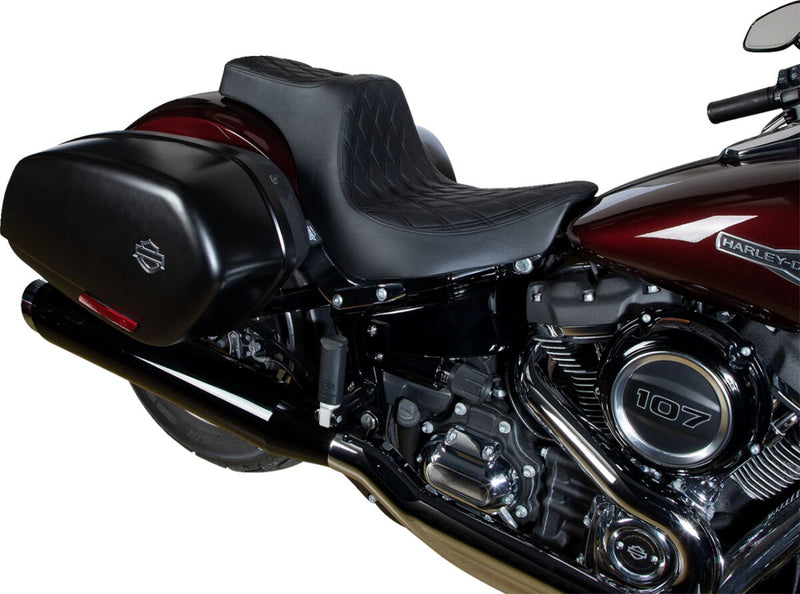 Drag Specialties Seats Predator III Seat Black 2-Up Seat Vinyl #0802-1491