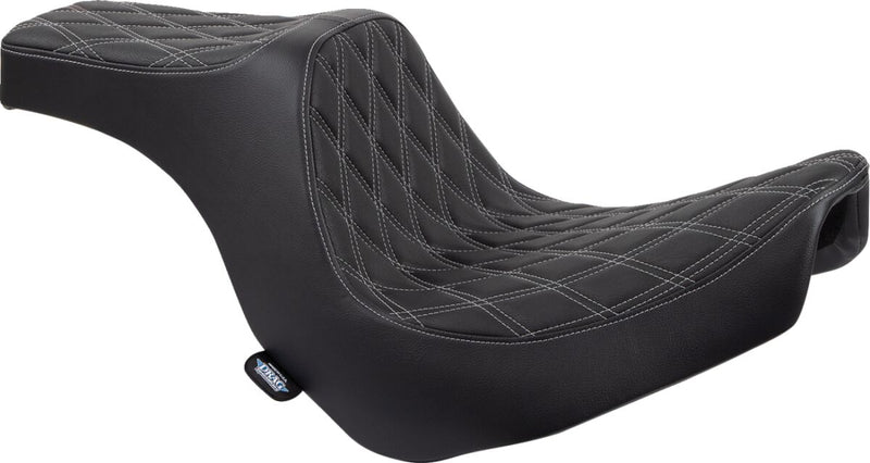 Drag Specialties Seats Predator III Seat Black Silver 2-Up Seat Vinyl