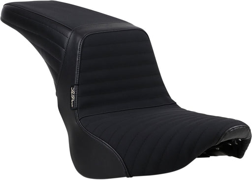 Le Pera Kick Flip Biker Gel Seat Kickflip Black 2-Up Seat Vinyl