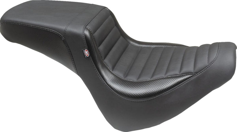 Mustang Squareback 2-Up Seat for 2018-2023 Harley-Davidson Black Foam Vinyl #76005
