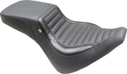 Mustang Squareback 2-Up Seat for 2018-2020 Harley-Davidson FXBR Black Foam Vinyl