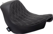 Drag Specialties Seats Solo Seat Black Silver #0802-1514