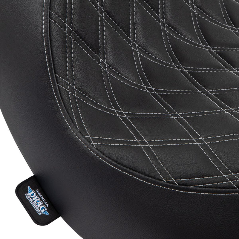 Drag Specialties Seats Solo Seat Black Silver #0802-1514