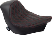 Drag Specialties Seats Solo Seat Black Red