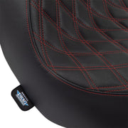 Drag Specialties Seats Solo Seat Black Red Each