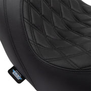 Drag Specialties Seats Predator Seat Black Leather Vinyl #0802-1517