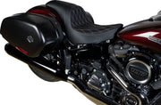 Drag Specialties Seats Predator Seat Black Silver Leather Vinyl Each