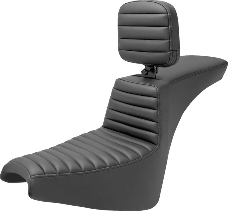 Saddlemen Tuck-n-Roll Step Up Seat w/Rider Backrest for 2018-2026 Harley-Davidson Softail Motorcycles
