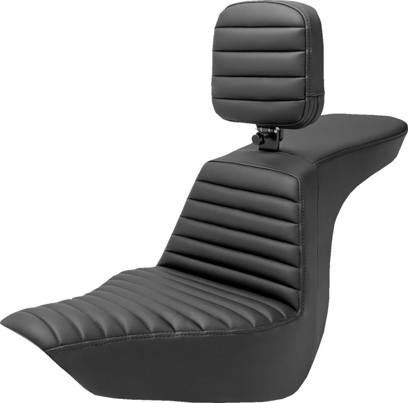 Saddlemen Tuck-n-Roll Step Up Seat w/Rider Backrest for 2018-2026 Harley-Davidson Softail Motorcycles