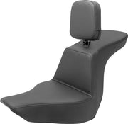 Saddlemen Plain Step-Up Seat w/Rider Backrest for 2018-2026 Harley-Davidson Softail Motorcycles