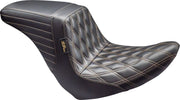Le Pera Kickflip Up Front Seat Black Brown 2-Up Seat Up-Front Vinyl #LYRU-590DD-CHET