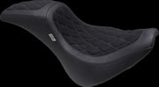 Mustang Kodlin Signature Series Fastback™ Seat for 2018-2024 Harley-Davidson Black Grey 2-Up Seat One-Piece Polyester Polyurethane