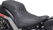 Mustang Squareback Seat for 2023-2026 Harley-Davidson FXBR 1923 ABS Black 2-Up Seat One-Piece Vinyl Each