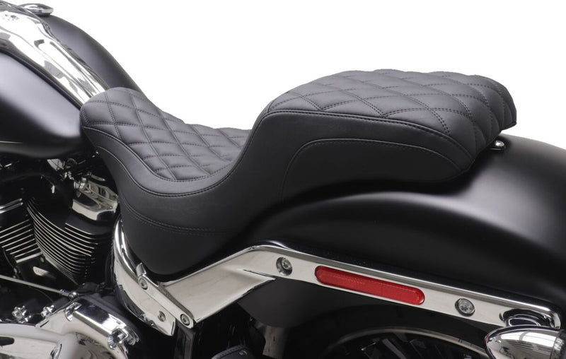 Mustang Squareback Seat for 2023-2026 Harley-Davidson FXBR 1923 ABS Black 2-Up Seat One-Piece Vinyl Each