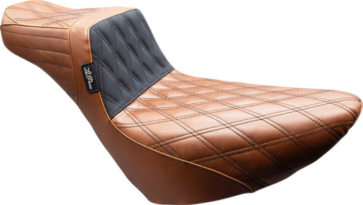 Le Pera Tailwhip Daddy Long Legs Seat for 2018-2025 Harley-Davidson Black Brown 2-Up Seat BikerTec