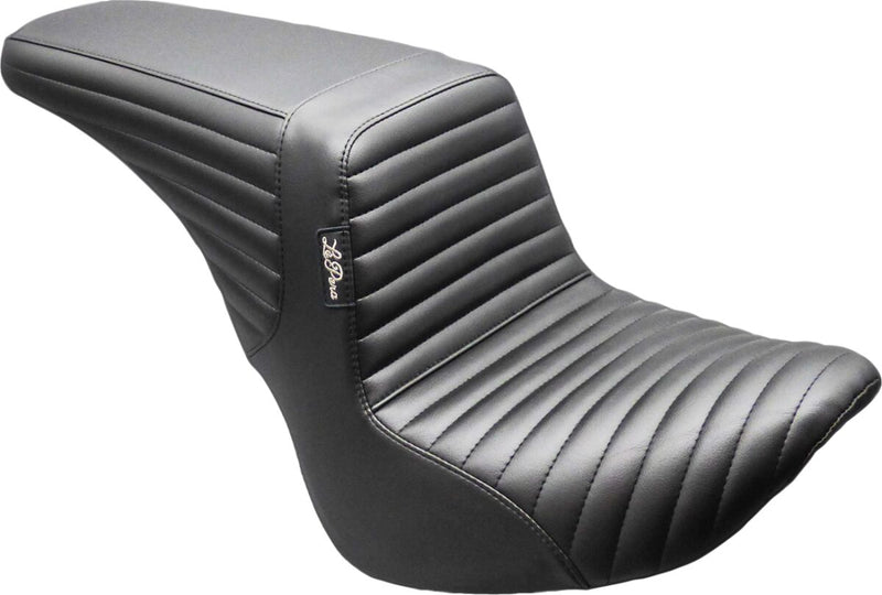 Le Pera Kickflip Upfront Seat for 2018-2025 Harley-Davidson Black 2-Up Seat Up-Front BikerTec Vinyl #LYU-590PT
