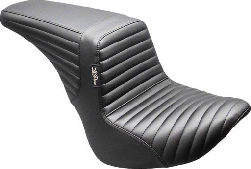 Le Pera Kickflip Upfront Seat for 2018-2025 Harley-Davidson Black 2-Up Seat Up-Front BikerTec Vinyl