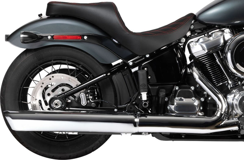 Drag Specialties Seats Freedom Touring Seat for 2018-2025 Harley-Davidson Black Red 2-Up Seat Vinyl Each