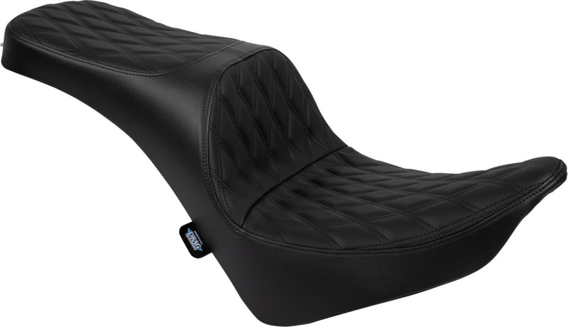 Drag Specialties Seats Freedom Touring Seat for 2018-2025 Harley-Davidson Black 2-Up Seat Leather Vinyl