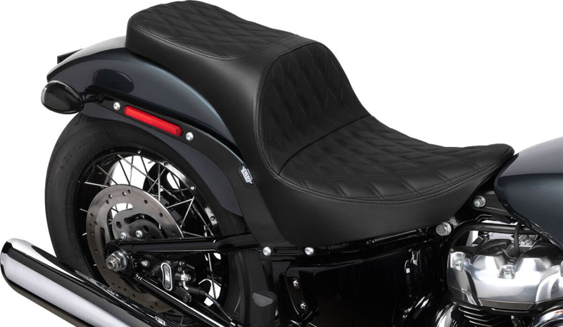 Drag Specialties Seats Freedom Touring Seat for 2018-2025 Harley-Davidson Black 2-Up Seat Leather Vinyl Each