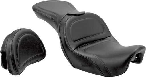 Saddlemen Explorer Seat w/Driver Backrest for 2006-2017 Harley-Davidson Dyna Motorcycles Black
