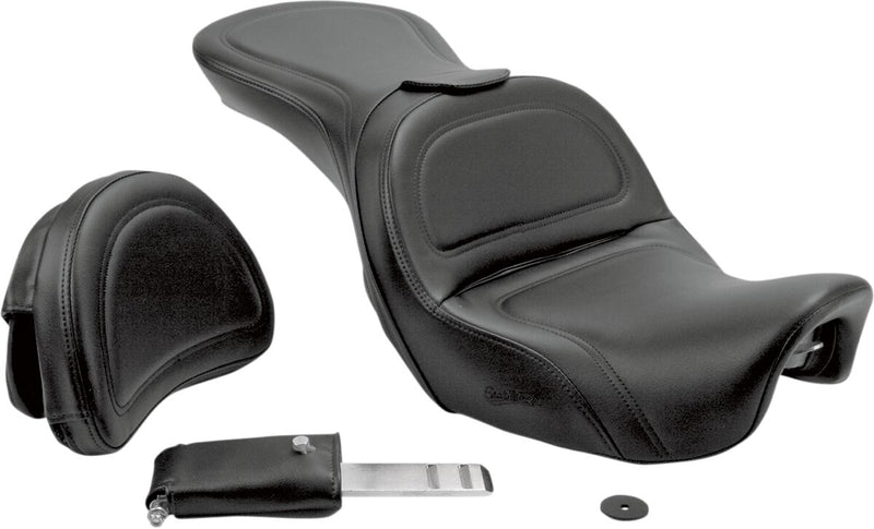 Saddlemen Explorer Seat w/Driver Backrest for 2006-2017 Harley-Davidson Dyna Motorcycles