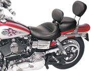 Mustang Wide Solo Seat with Removable Backrest Vintage Black Leather Vinyl #79358