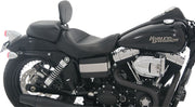 Mustang Wide Solo Seat with Removable Backrest Vintage Black Leather Vinyl #79358