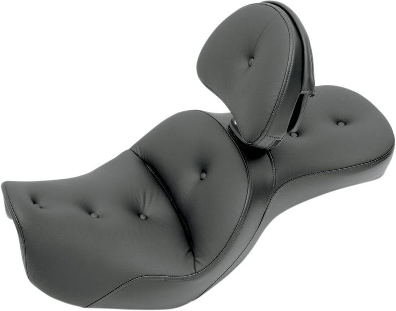 Saddlemen Explorer RS Seat w/Driver Backrest for 2006-2017 Harley-Davidson Dyna Motorcycles Black #806-04-030RS