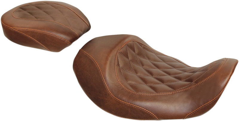 Mustang Wide Tripper™ Seat Brown Solo Synthetic Leather #76711