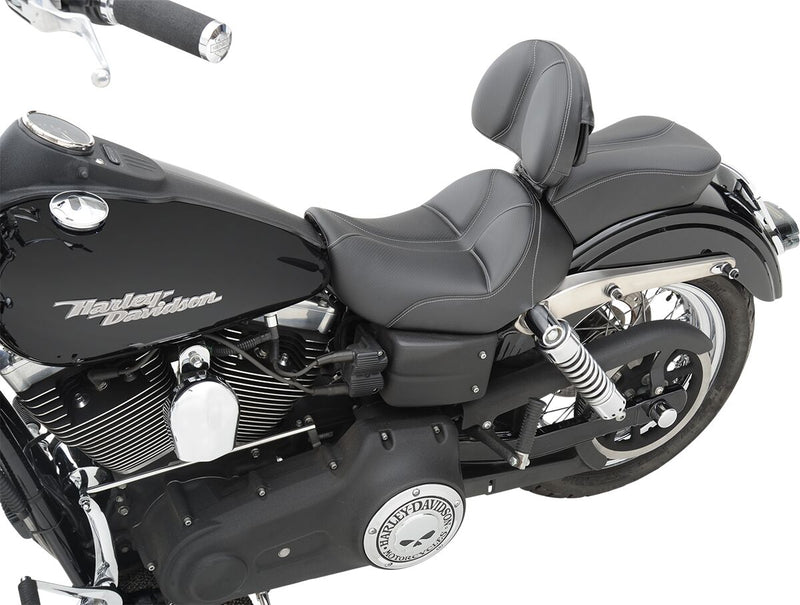 Saddlemen SaddleHyde GC-Style Dominator Solo Seat w/ Backrest Option for 2006-2017 Harley-Davidson Dyna Motorcycles