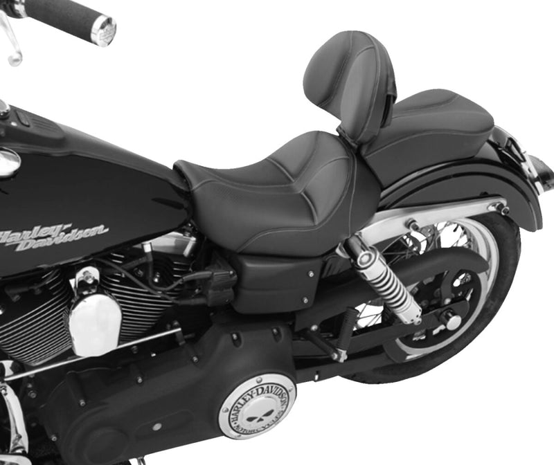 Saddlemen SaddleHyde GC-Style Dominator Solo Seat w/ Backrest Option for 2006-2017 Harley-Davidson Dyna Motorcycles