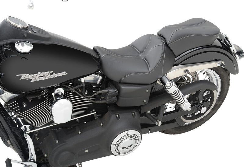 Saddlemen SaddleHyde GC-Style Dominator Solo Seat w/ Backrest Option for 2006-2017 Harley-Davidson Dyna Motorcycles