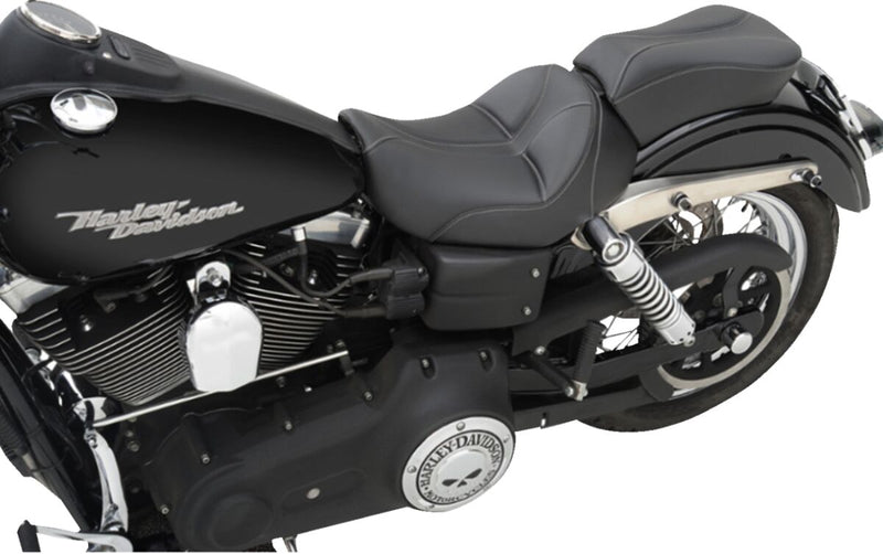 Saddlemen SaddleHyde GC-Style Dominator Solo Seat w/ Backrest Option for 2006-2017 Harley-Davidson Dyna Motorcycles
