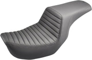 Saddlemen Tuck & Roll Step-Up Seat for 2006-2017 Harley-Davidson Dyna Motorcycles Black #806-04-171