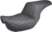 Saddlemen Lattice-Stitch Step-Up Seat for 2006-2017 Harley-Davidson Dyna Motorcycles Black #806-04-172