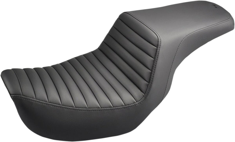 Saddlemen Tuck & Roll Step-Up Seat for 2004-2005 Harley-Davidson Dyna Low Rider and 2004-2005 Harley-Davidson Dyna Super Glide Motorcycles Black #804-04-171