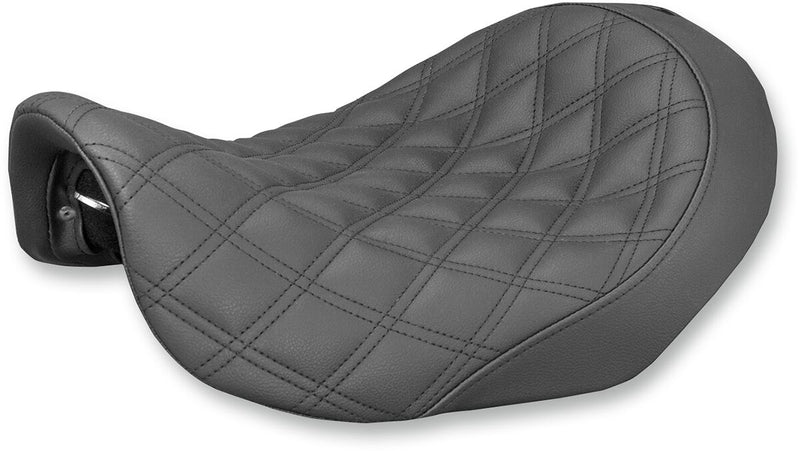 Saddlemen Black Renegade Lattice-Stitch Solo Seat for 2006-2017 Harley-Davidson Dyna Motorcycles