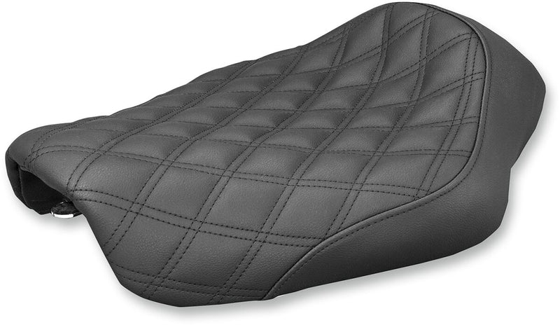 Saddlemen Black Renegade Lattice-Stitch Solo Seat for 2004-2005 Harley-Davidson Dyna Motorcycles