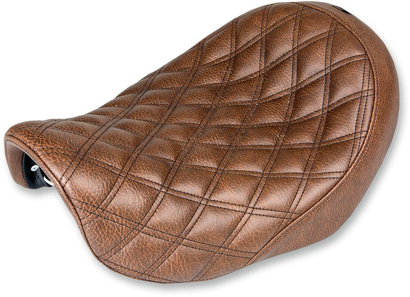 Saddlemen Brown Renegade Lattice-Stitch Solo Seat for 2004-2005 Harley-Davidson Dyna Motorcycles