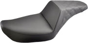 Saddlemen Black Lattice-Stitch Step-Up Seat for 1996-2003 Harley-Davidson Dyna Super Glide - FXD Motorcycles #896-04-173