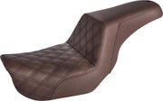 Saddlemen Front Lattice-Stitch Step-Up Seat for 2006-2017 Harley-Davidson Dyna Motorcycles Brown #806-04-172BR