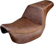 Saddlemen Rear Lattice Stitch Step-Up Seat for 2006-2017 Harley-Davidson Dyna Motorcycles Brown #806-04-173BR