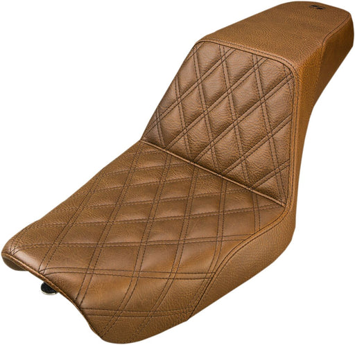 Saddlemen Front Lattice-Stitch Step-Up Seat for 2004-2005 Harley-Davidson Dyna Low Rider and 2004-2005 Harley-Davidson Dyna Super Glide Motorcycles