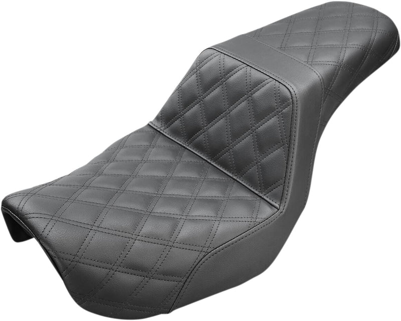 Saddlemen Black Lattice Stitch Step-Up Seat for 2006-2017 Harley-Davidson Dyna Motorcycles #806-04-175
