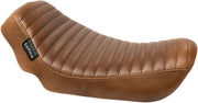 Le Pera Streaker Pleated Solo Seat In Brown For Harley-Davidson 2006-2017 Dyna Models